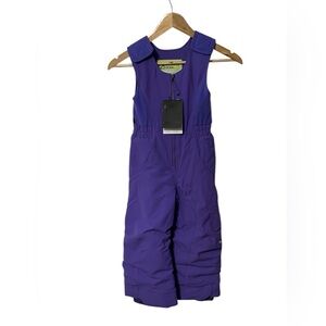 Boulder Gear Girls 4 Hailey Bib Snow pants in purple glo Velcro straps new
